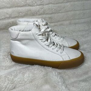Madewell sidewalk off white high top sneakers In recycled canvas 8.5